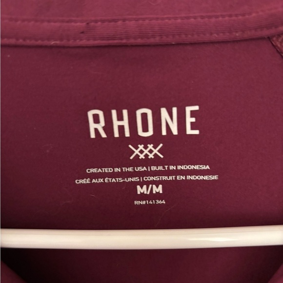 Rhone Session Quarter-Zip Pullover in Grape Wine, Size M - Picture 3 of 6